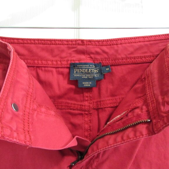 Pendleton Red Denim Skirt Size 10 - Picture 3 of 4